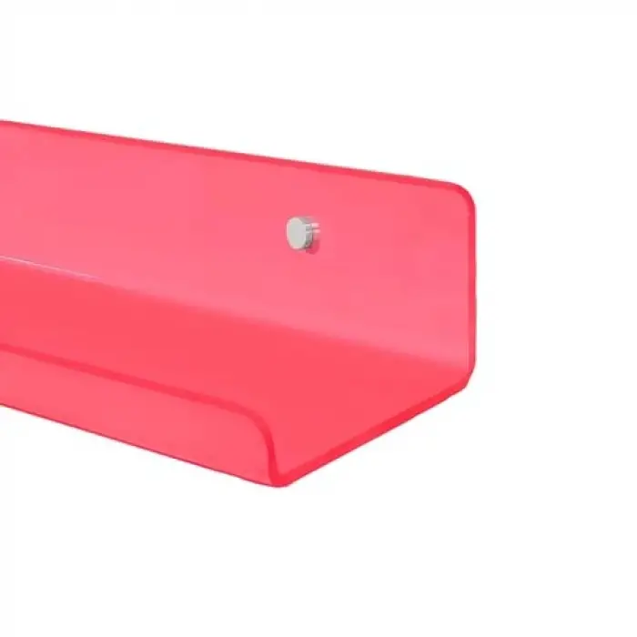Pleksi Duvar Raf (Neon Pembe, 50cm x 10cm)