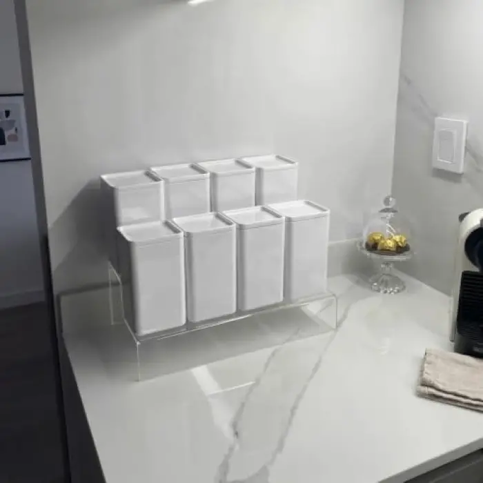 Pleksi Merdiven Stand, 2 Katlı — (Şeffaf)