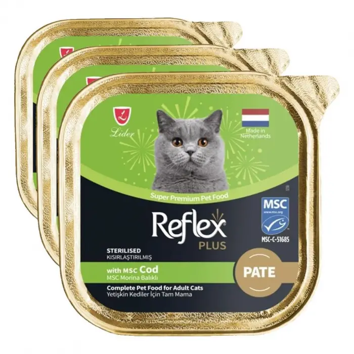 Plus Pate Balıklı Kısır Kedi Konservesi 85 g 3lü paket