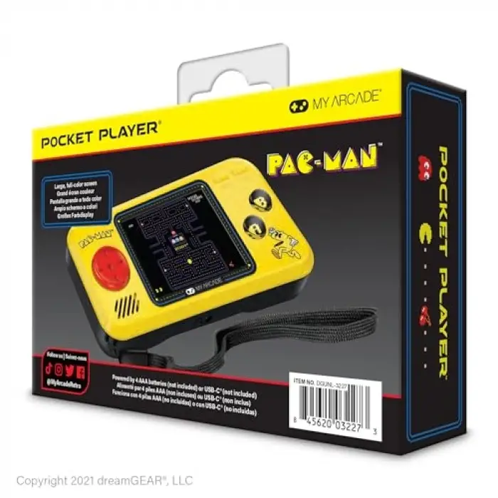 Pocket Player Pac-Man Portable, 3 Oyun