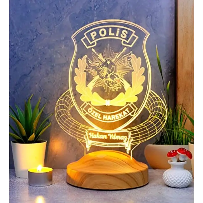 Polis Özel Harekat Kişiye Özel Özel Harekat Amblemli Led Lamba