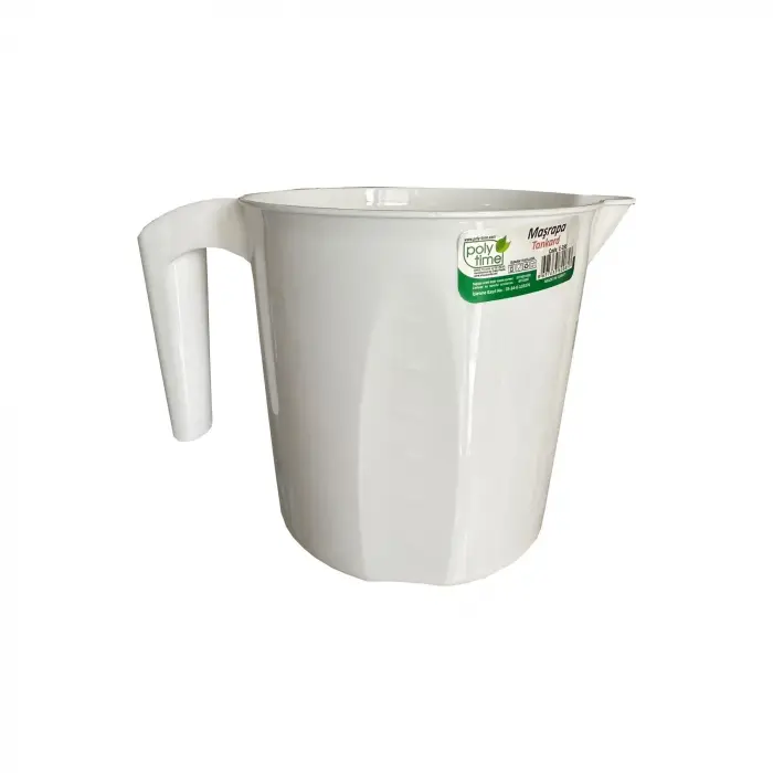 Polytime Plastik Beyaz Ölçekli Maşrapa, 1.5 L