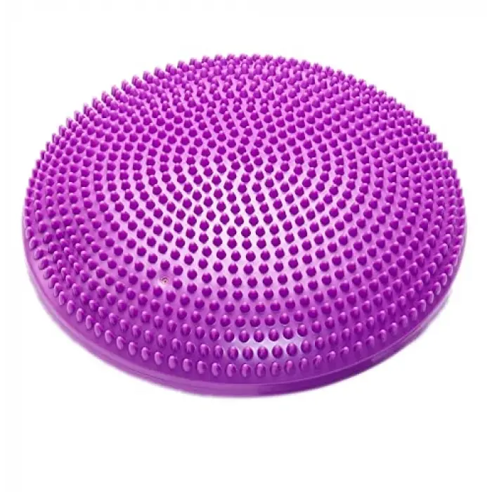 Pompalı Denge Yastığı Balance Disk Denge Pedi 33 cm Mor