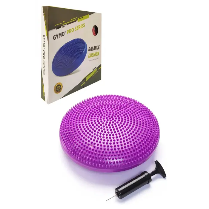 Pompalı Denge Yastığı Balance Disk Denge Pedi 33 cm Mor