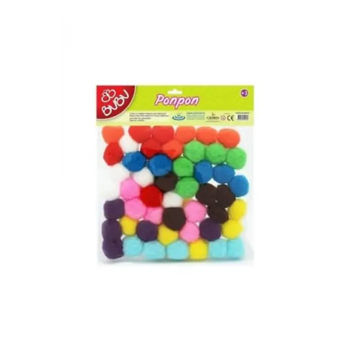 Ponpon 3 CM 25Lİ Karma
