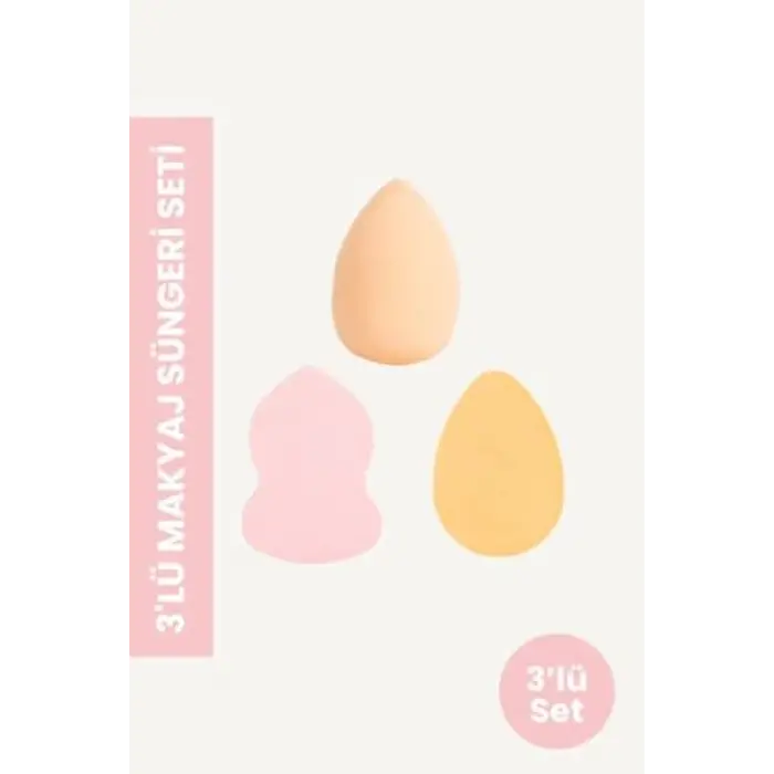 Pop Beauty Makyaj Süngeri Seti, Bej