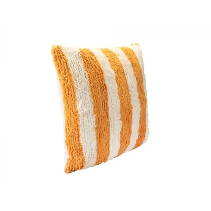 Pop Stripe Dokuma Yastık Hardal 45x45cm