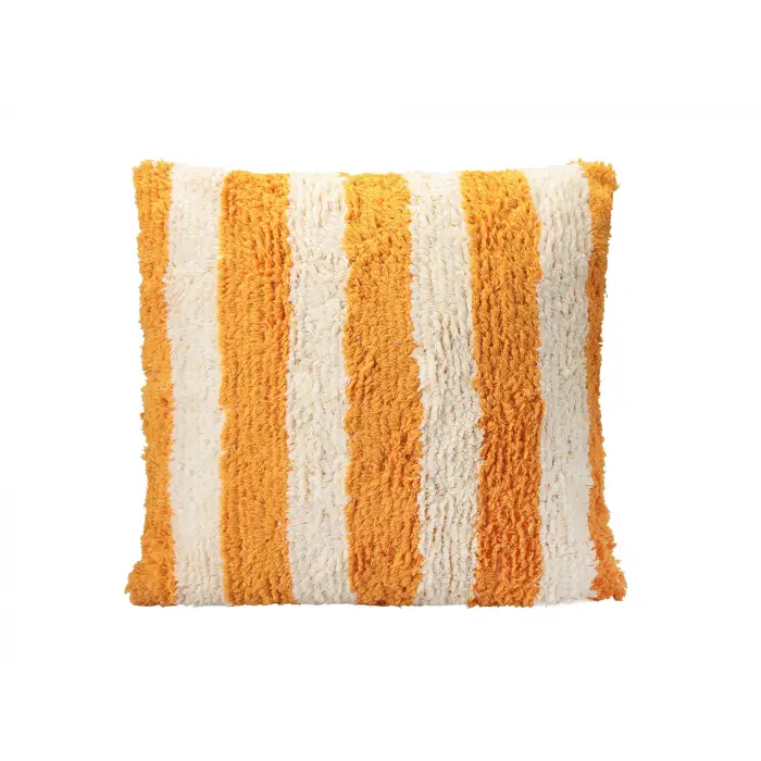 Pop Stripe Dokuma Yastık Hardal 45x45cm