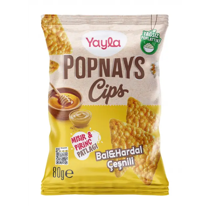 Popnays Cips Bal & Hardal Üçgen Thin Cips 80 Gram