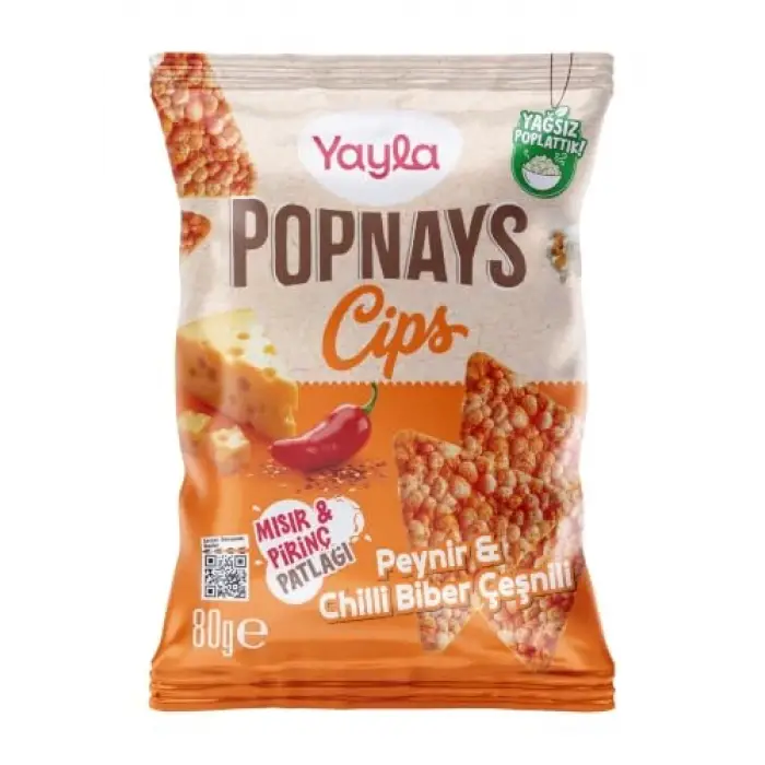 Popnays Cips Peynir & Acı Üçgen Thin Cips 80 Gram
