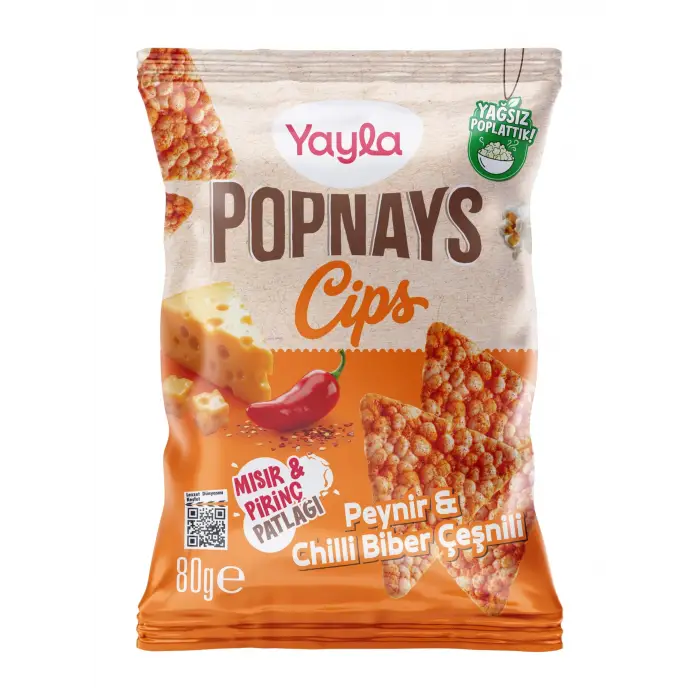 Popnays Cips Peynir & Acı Üçgen Thin Cips 80 Gram