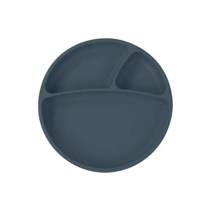 Porsiyon Vakum Tabanlı Silikon Tabak Deep Blue