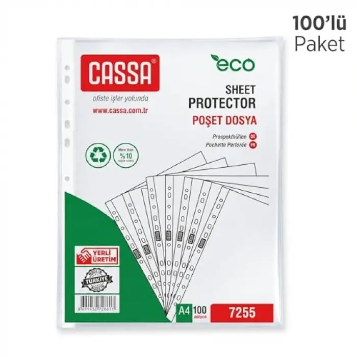 Poşet Dosya Eco 30 Mikron 100Lü Paket