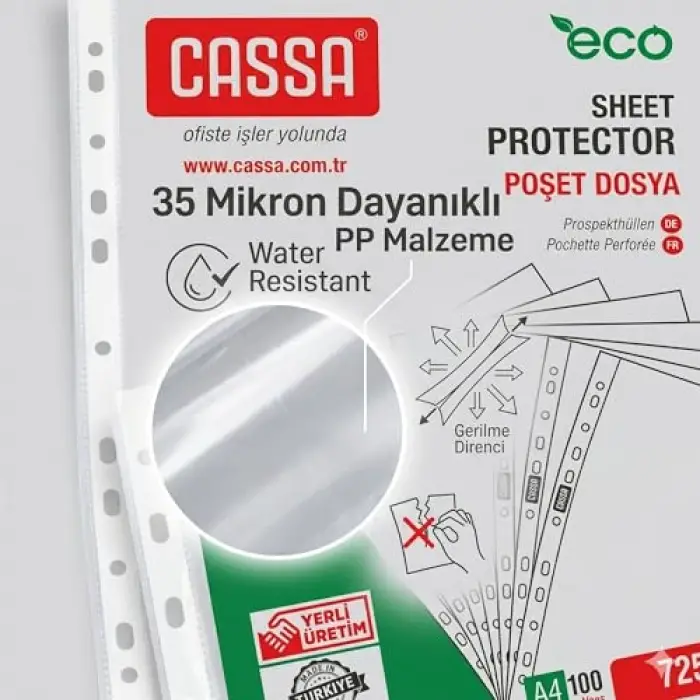 Poşet Dosya Eco 30 Mikron 100Lü Paket