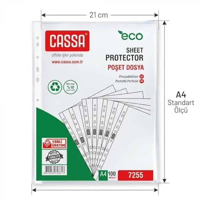 Poşet Dosya Eco 30 Mikron 100Lü Paket