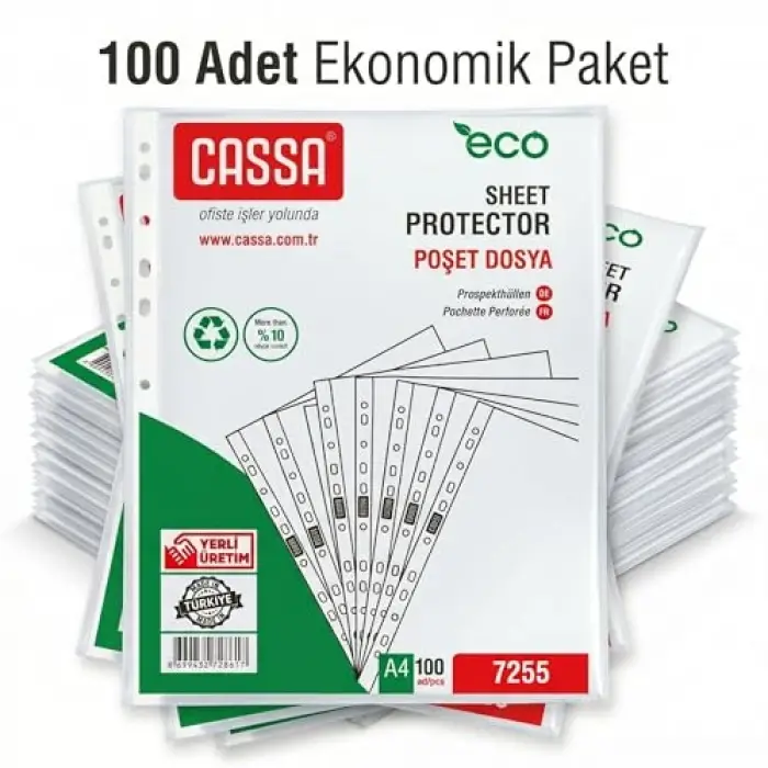 Poşet Dosya Eco 30 Mikron 100Lü Paket