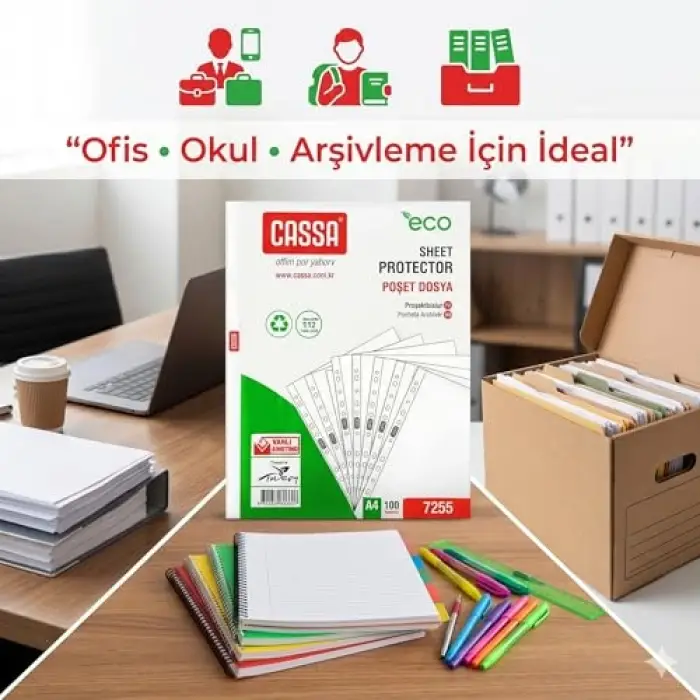 Poşet Dosya Eco 30 Mikron 100Lü Paket