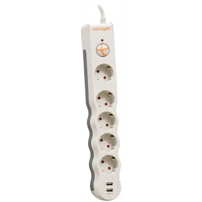 Powersurge 5+ USB Girişli Akım Korumalı Priz TSK5015