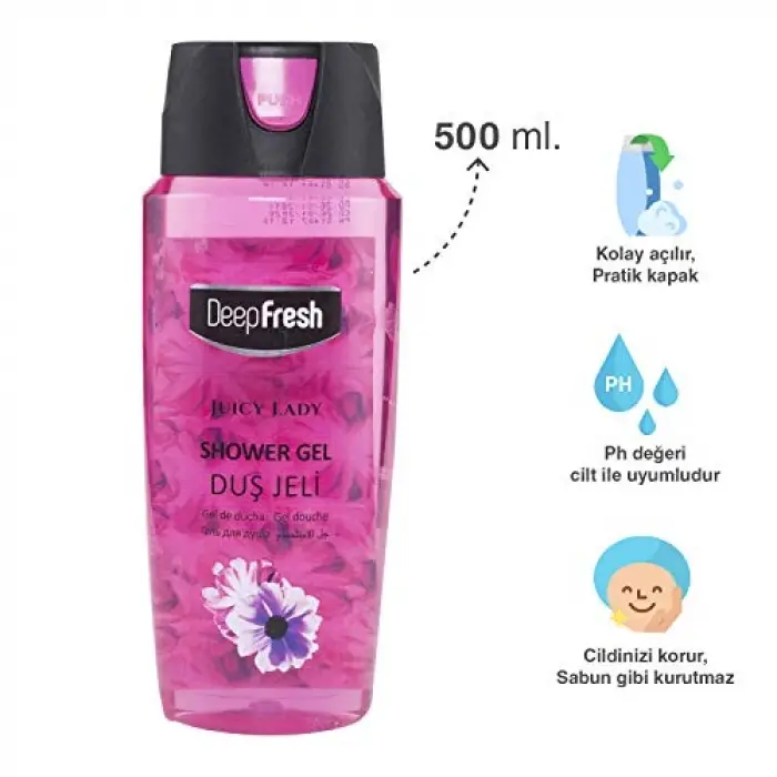 Pratik Kapaklı Duş Jeli Juicy Lady (500 ml)