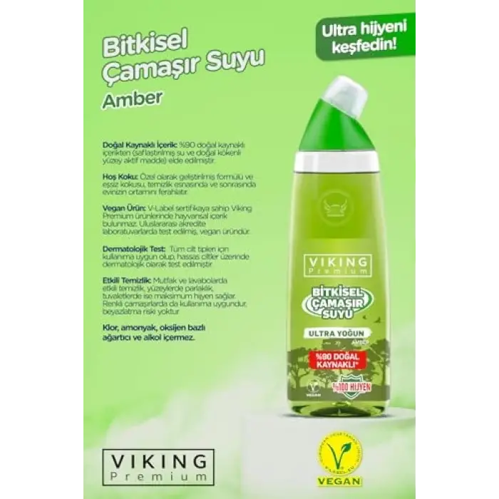 Premium Çamaşır Suyu Amber 750 ml