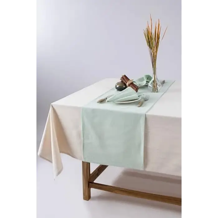 Premium Keten Runner 40 X 150 Cm (Adaçayı)