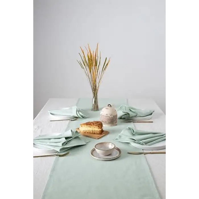 Premium Keten Runner 40 X 150 Cm (Adaçayı)