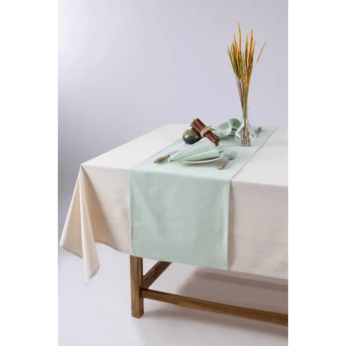 Premium Keten Runner 40 X 150 Cm (Adaçayı)