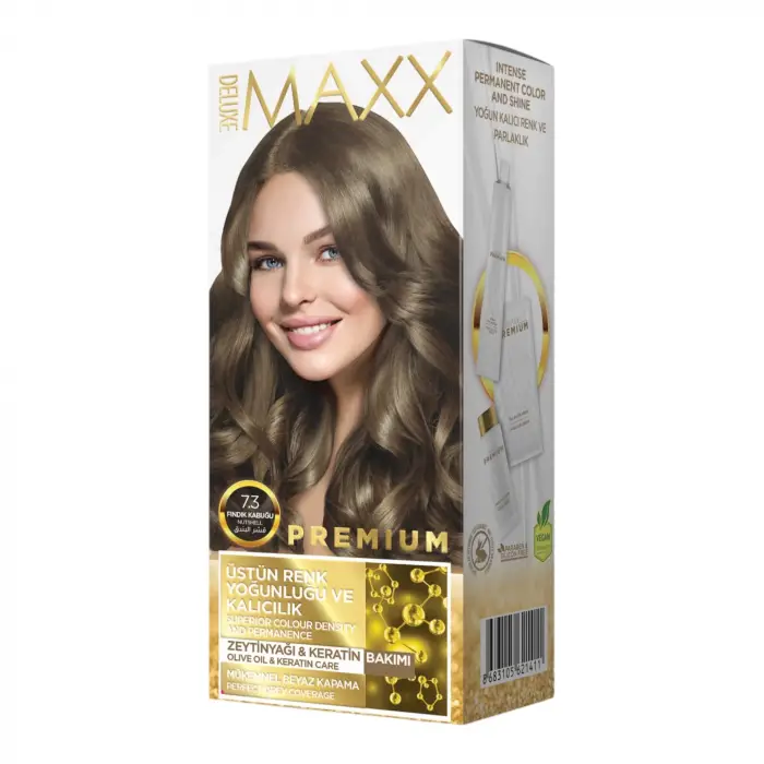 Premıum Yarı Kit Set Saç Boyası 7.3 Fındık Kabuğu