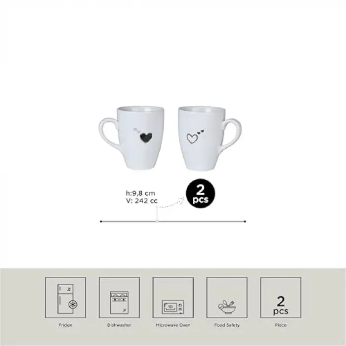 Pretty 2 Parça Mug Bardak