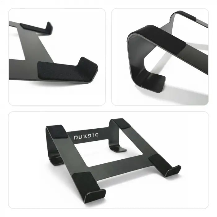 Prexua Fixer Laptop Standı - Notebook Yükseltici Altlık - Metal (Siyah)