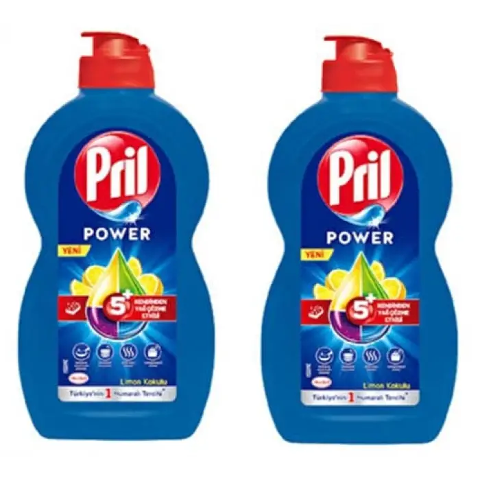 Pril Power Limon Bulaşık Deterjanı 450 ML x 2 Adet