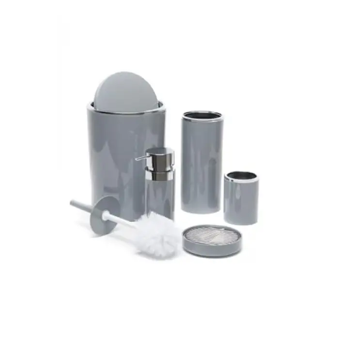 Prima Nova, Primanova Lenox 5li Banyo Aksesuar Set - Gri, EVİDEA7028