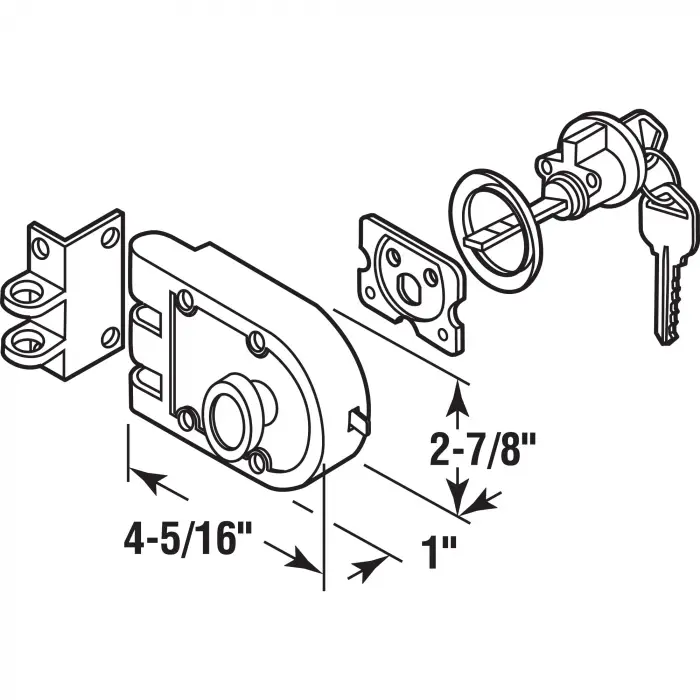 Prime Line U9970 Brass Diecast Jimmy-Proof Deadlock, 10 cm, 0.8 cm