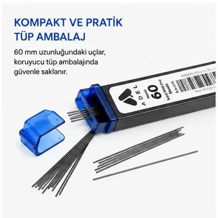Prime Min Kalem Ucu, 60 mm, 0.7, Siyah Uç, 3 Kutu