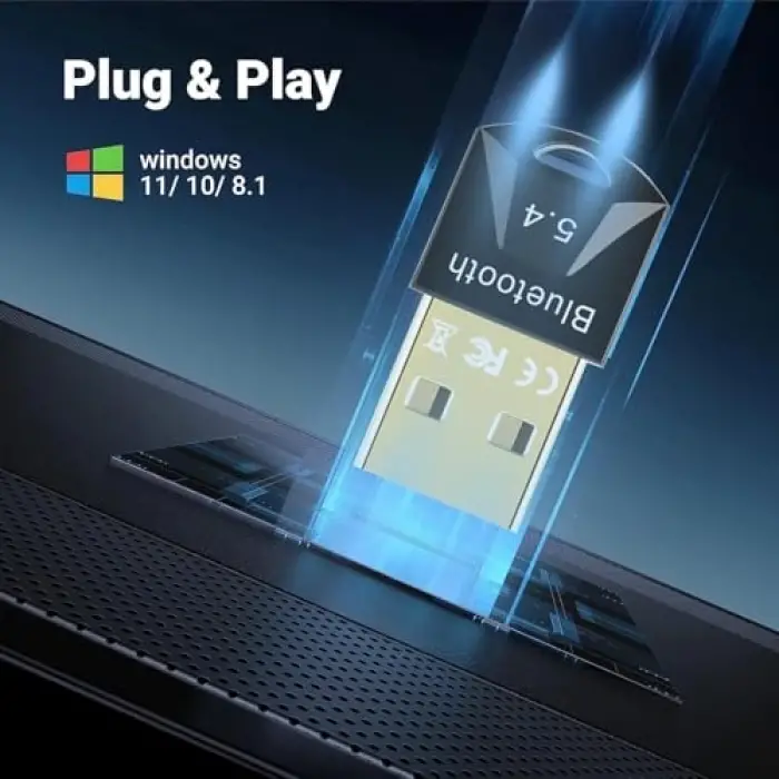 PrimeX PX-BTU54 Bluetooth 5.4 Nano USB Adaptör, PC Notebook Laptop İçin Mini Bluetooth V5.4 Dongle, Kulaklık Hoparlör Klavye Mouse Gamepad Bağlantı Adaptörü, Windows 11/10 Uyumlu
