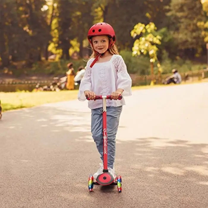 Primo Plus Işıklı Scooter - Kırmızı