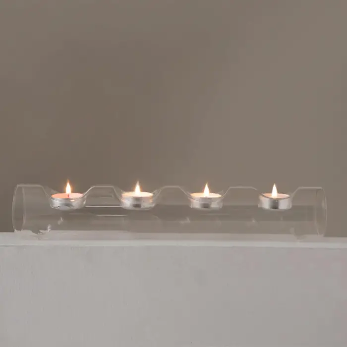 Primrose 4 lü Cam Mumluk 36x6 cm Transparan
