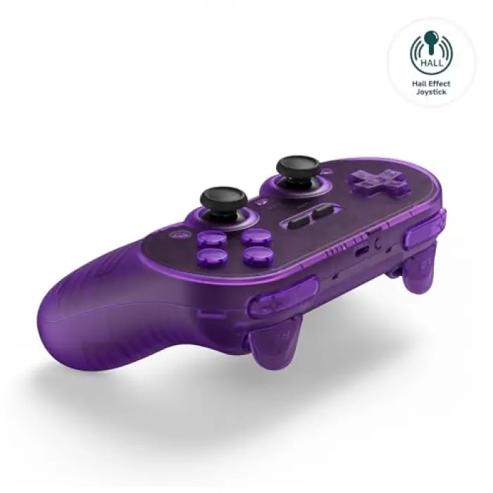 Pro 2 Bluetooth Controller with Hall Effect Joysticks; 2 Pro Back Paddle Buttons, Wireless Gaming Controller for Switch/Switch 2, PC, Android, and Steam Deck & Apple(Transparent Purple Edition)