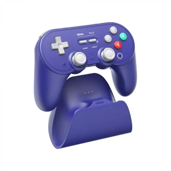 Pro 3 Bluetooth Controller for Switch/Switch 2 – Tmr Joysticks, Swappable Abxy Buttons, Pro Back Buttons, Charging Dock, Hall Effect Triggers, for Windows, Apple, SteamOS, Android - Purple