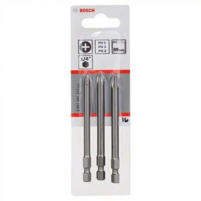 Pro 3 parça.-Set ekstra sert tornavida ucu Phillips vidalar-(Uzunluk: 89 mm)