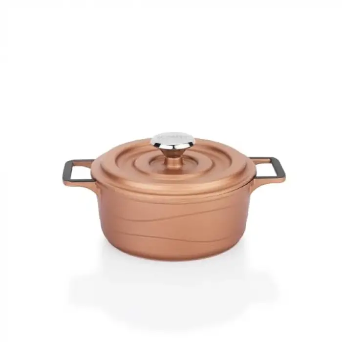 Pro Cast Mini Döküm Tencere Seti 5 Parça-Rosegold