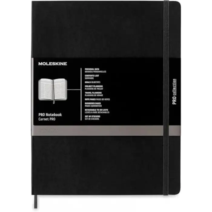 Pro Defter Xl Boy Siyah Yumuşak Kapak