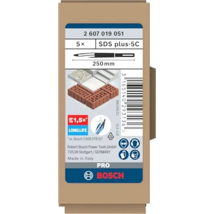 Pro keski Long Life SDS-Plus (5 adet)