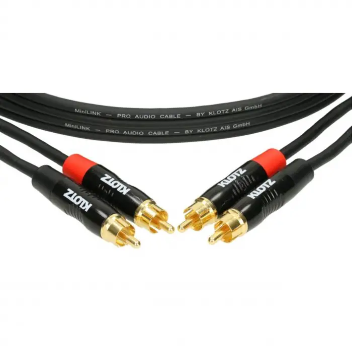 Pro TwinKablo Siyah 3m 2x Rca - 2x Rca Altın Uçlu
