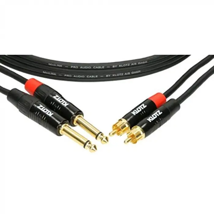 Pro TwinKablo Siyah 3m 2x TS - 2x Rca Altın Uçlu
