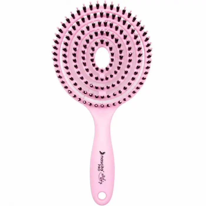 Pro Üç Boyutlu Oval Saç Fırçası Pembe