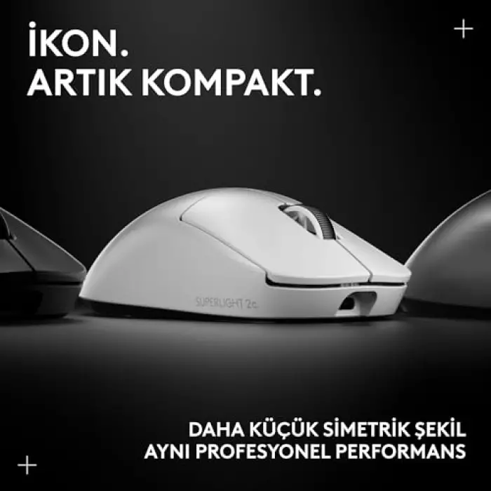 Pro X Superlight 2C Kablosuz Oyuncu Mouse, Hafif, Hero 2 Sensör, 32.000 DPI, Beyaz