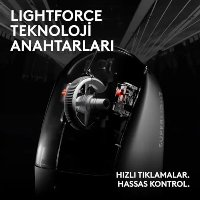 Pro X Superlight 2C Kablosuz Oyuncu Mouse, Hafif, Hero 2 Sensör, 32.000 DPI, Beyaz