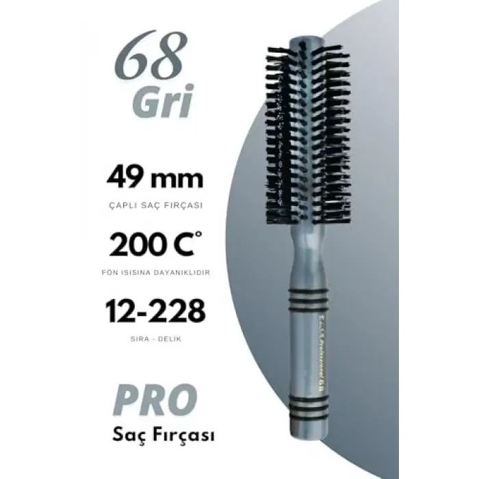 Professional 68 Gri Saç Fırçası