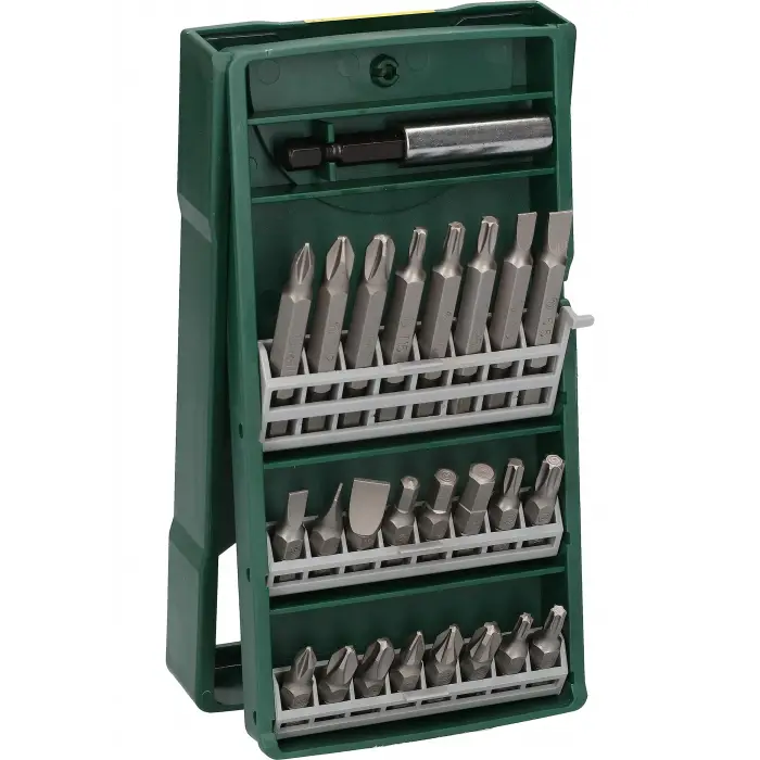 Professional Accessories X/Line Mini 25 Parça Vidalama Seti, Plastik Kutu, Yeşil
